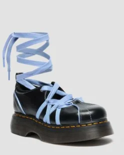 Bailarinas Buzz de piel Gloss in Negro