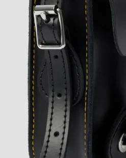 Bolso bandolera de piel de 18 cm in Negro