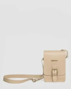 Bolso bandolera Vertical en piel Carrara in Beis