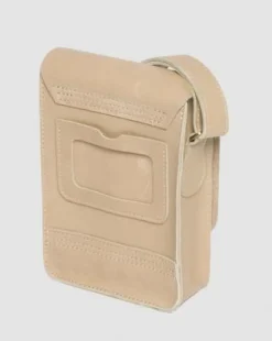 Bolso bandolera Vertical en piel Carrara in Beis