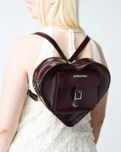 Bolso Corazón vegano in Rojo Cereza