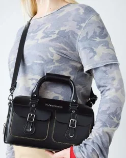 Bolso de piel Kiev con asa&nbsp;&nbsp; in Negro