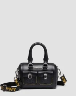 Bolso Mini De Piel Con Asa Superior in Negro