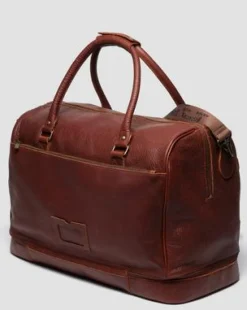 Bolso Weekender de piel blanda in Anacardo
