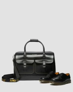 Bolso Weekender de piel Smooth in Negro