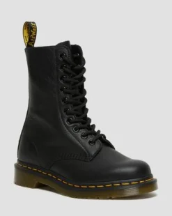 Botas altas 1490 de piel Virginia in Negro
