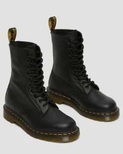 Botas altas 1490 de piel Virginia in Negro