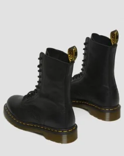 Botas altas 1490 de piel Virginia in Negro