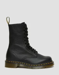 Botas altas 1490 de piel Virginia in Negro