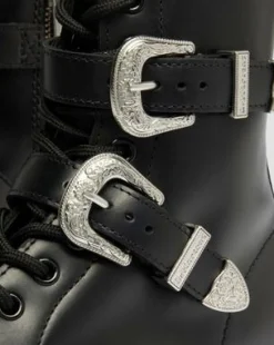 Botas 1460 Bex Western Buckle de piel in Negro