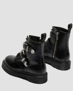 Botas 1460 Bex Western Buckle de piel in Negro