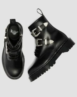 Botas 1460 Bex Western Buckle de piel in Negro