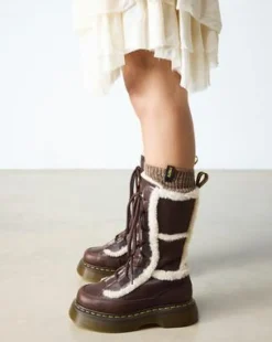 Botas Buzz de piel Grizzly con forro sintético in Marrón Oscuro