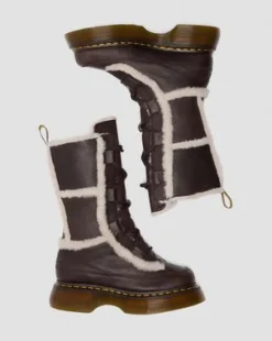 Botas Buzz de piel Grizzly con forro sintético in Marrón Oscuro