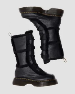 Botas Buzz de piel Milled Nappa con forro sintético in Negro