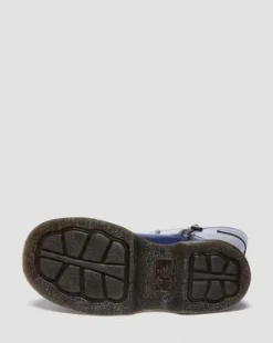 Botas Buzz Hi de charol Distressed Patent in Azul Oscuro