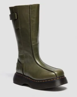 BOTAS BUZZ HI DE PIEL ECLIPSE in Verde Oliva Verde