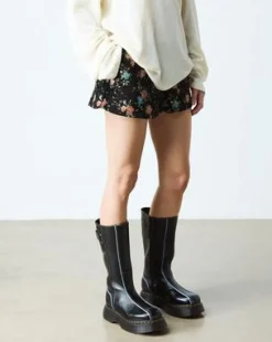 Botas Buzz Hi de piel Gloss in Negro