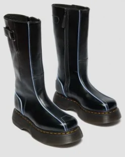 Botas Buzz Hi de piel Gloss in Negro