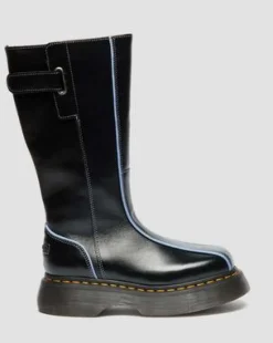 Botas Buzz Hi de piel Gloss in Negro