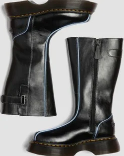 Botas Buzz Hi de piel Gloss in Negro