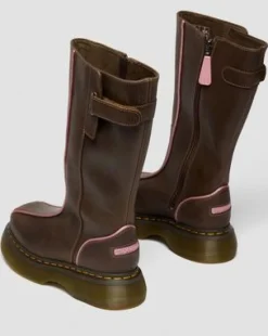 Botas Buzz Hi de piel Wyoming in Marrón Oscuro