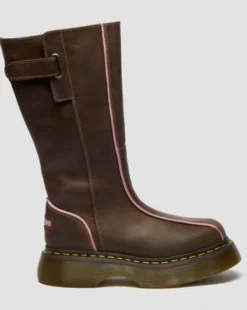 Botas Buzz Hi de piel Wyoming in Marrón Oscuro