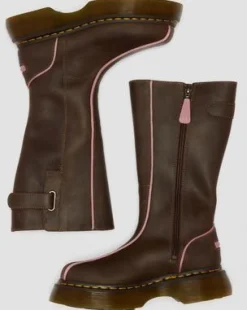 Botas Buzz Hi de piel Wyoming in Marrón Oscuro