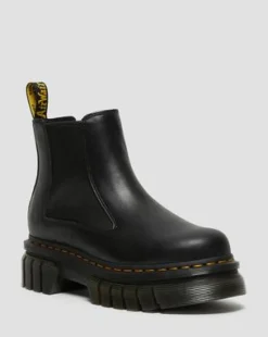 Botas Chelsea con plataforma Audrick de piel Nappa Lux in Negro