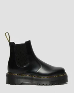 Botas Chelsea con plataforma 2976 Quad de piel Smooth in Negro