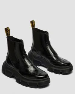Botas Chelsea DMXL de piel Distressed Patent in Negro
