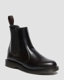 Botas Chelsea Flora de piel Smooth in Negro
