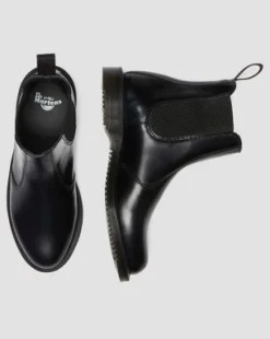 Botas Chelsea Flora de piel Smooth in Negro