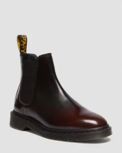 Botas Chelsea Graeme de piel Arcadia in Rojo Cereza