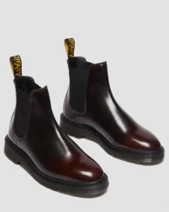 Botas Chelsea Graeme de piel Arcadia in Rojo Cereza