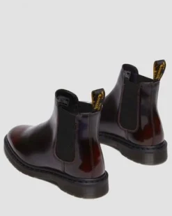 Botas Chelsea Graeme de piel Arcadia in Rojo Cereza