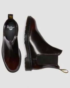 Botas Chelsea Graeme de piel Arcadia in Rojo Cereza