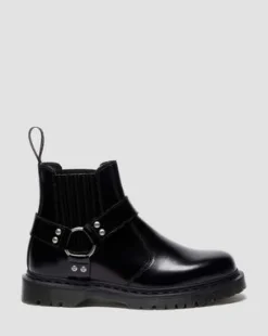 BOTAS CHELSEA 2976 HARNESS DE PIEL ANALINE in Negro