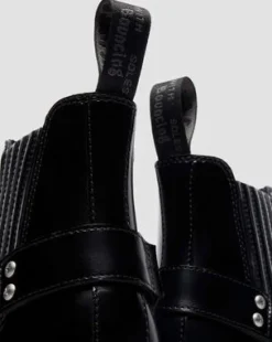 BOTAS CHELSEA 2976 HARNESS DE PIEL ANALINE in Negro