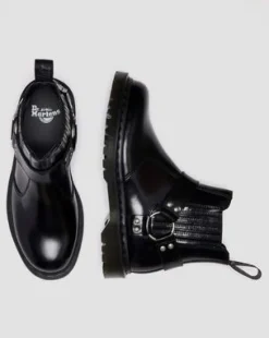 BOTAS CHELSEA 2976 HARNESS DE PIEL ANALINE in Negro