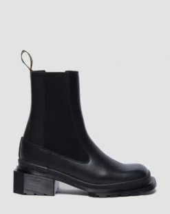 Botas Chelsea Maybole de piel con puntera cuadrada in Negro