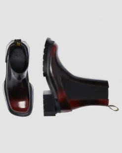 Botas Chelsea Maybole de piel con puntera cuadrada in Negro