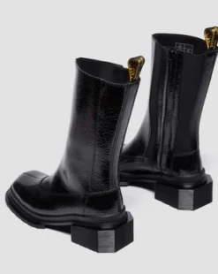 Botas Chelsea Maybole Hi de charol con puntera cuadrada in Negro