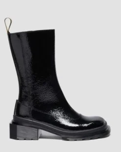 Botas Chelsea Maybole Hi de charol con puntera cuadrada in Negro