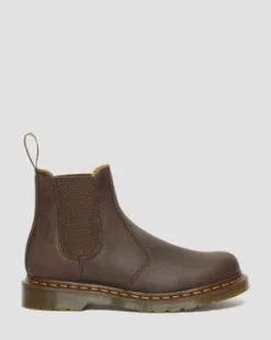 Botas Chelsea 2976 Yellow Stitch de piel Crazy Horse in Marrón Oscuro