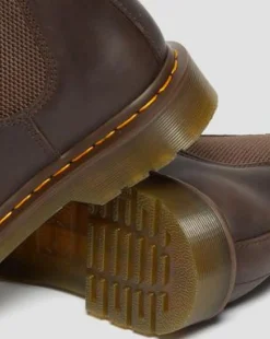 Botas Chelsea 2976 Yellow Stitch de piel Crazy Horse in Marrón Oscuro