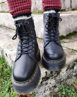 Botas con plataforma Jadon de piel con forro sintético in Negro