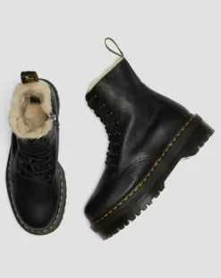 Botas con plataforma Jadon de piel con forro sintético in Negro