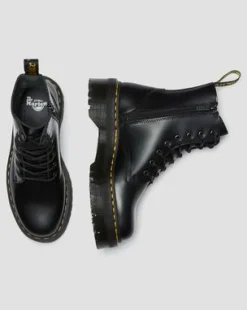 Botas con plataforma Jadon de piel Smooth in Negro
