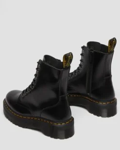 Botas con plataforma Jadon de piel Smooth in Negro